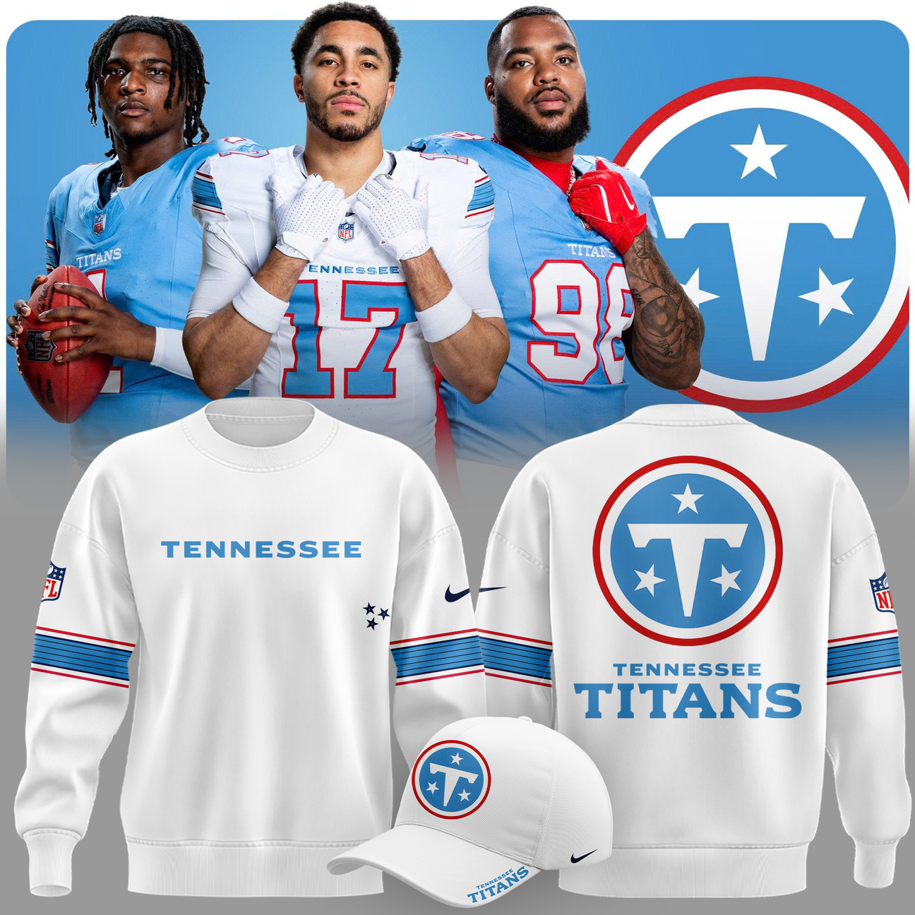 Exclusive Sweatshirt new logo Tennessee Titans For Fans!