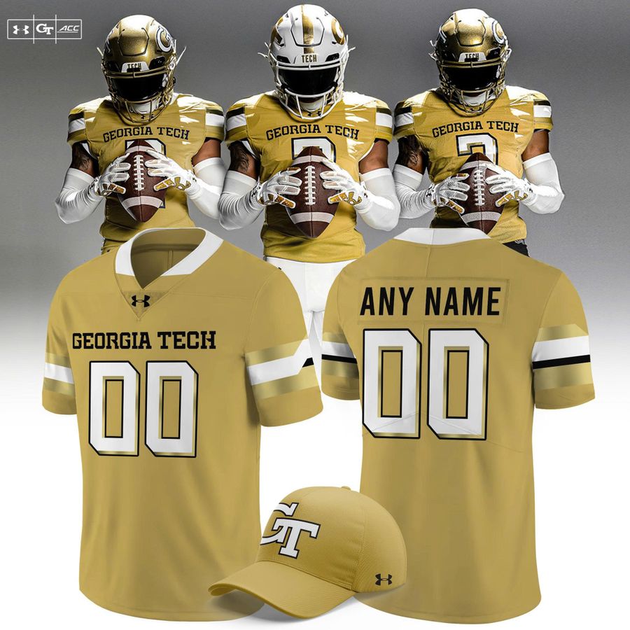 Official Georgia Tech Football 2026 New Old Gold Football Jersey