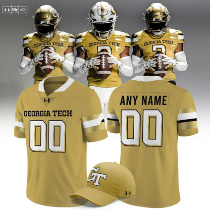 Official Georgia Tech Football 2026 New Old Gold Football Jersey