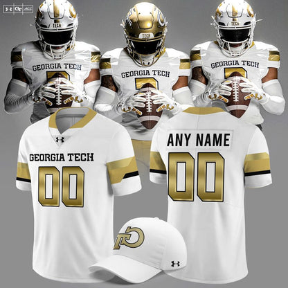 Official Georgia Tech Football 2026 New White Football Jersey