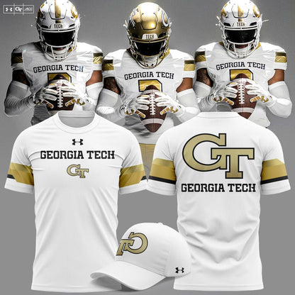 Official Georgia Tech Football 2026 New White T-shirt