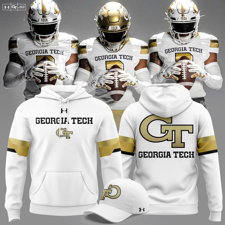 Official Georgia Tech Football 2026 New White Hoodie
