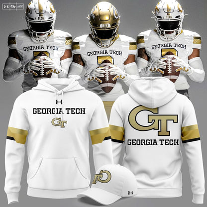 Official Georgia Tech Football 2026 New White Hoodie