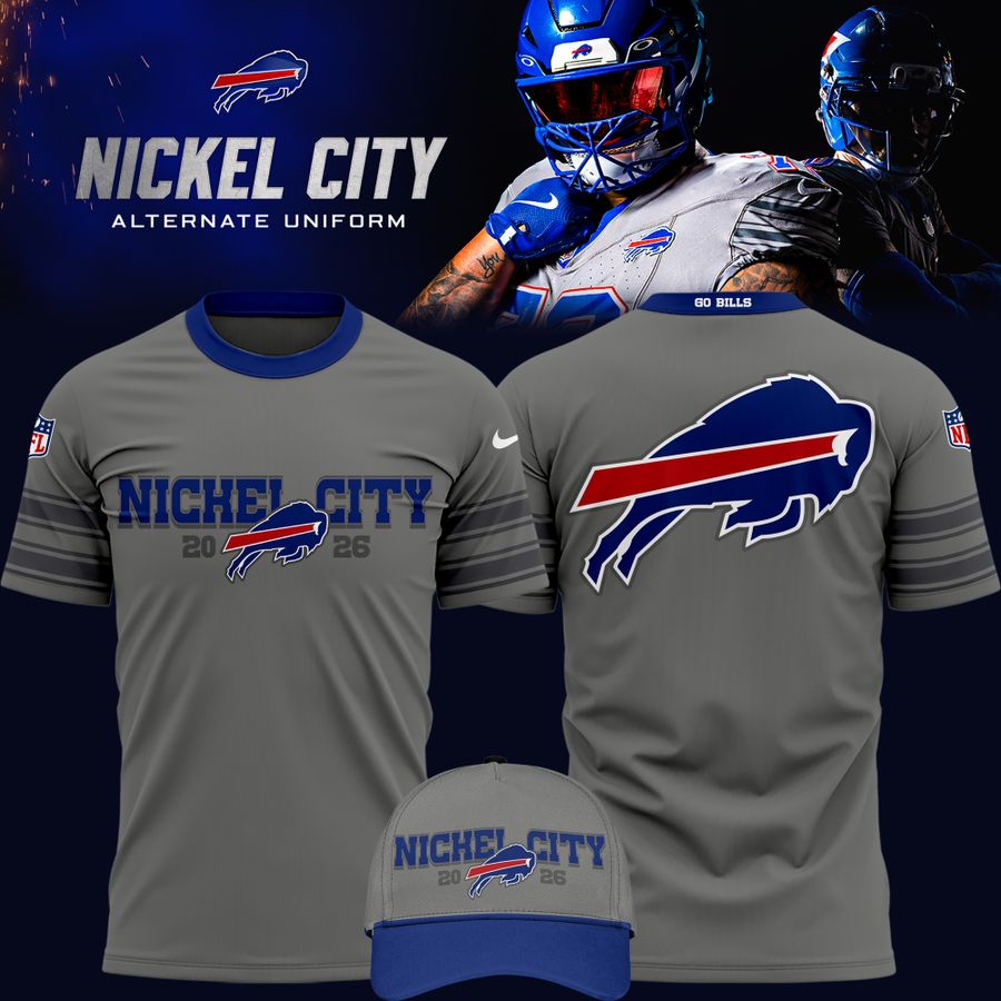 Gray Buffalo Bills Nickel City Game Tee