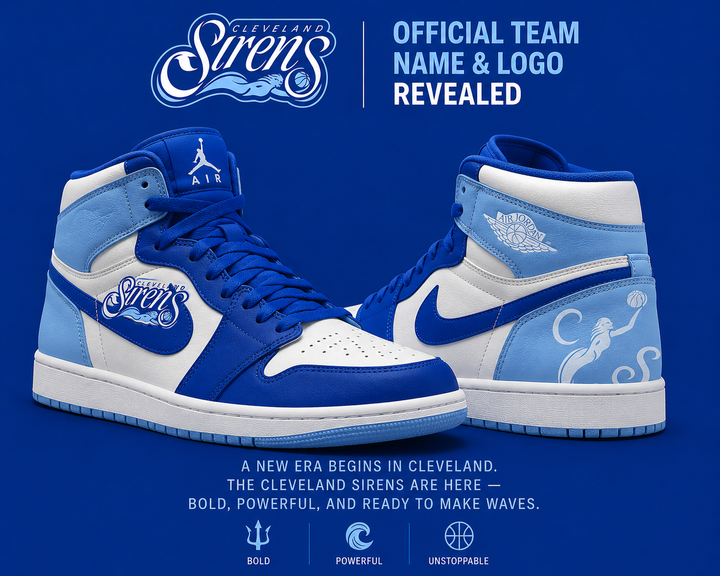Cleveland Sirens Royal Blue Nike Sneakers