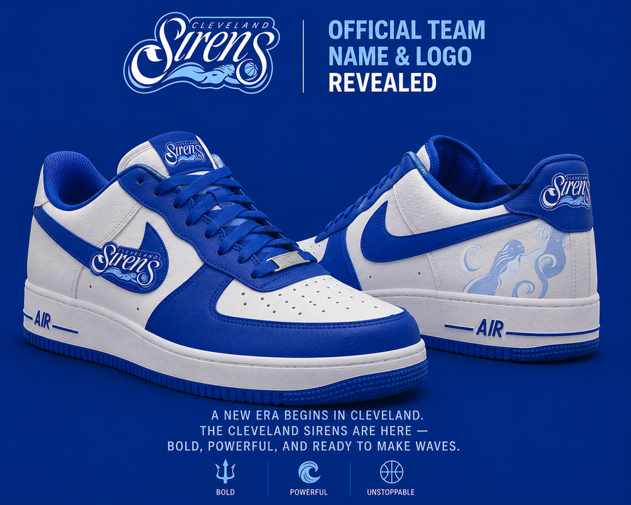 Cleveland Sirens Royal Blue Sneakers