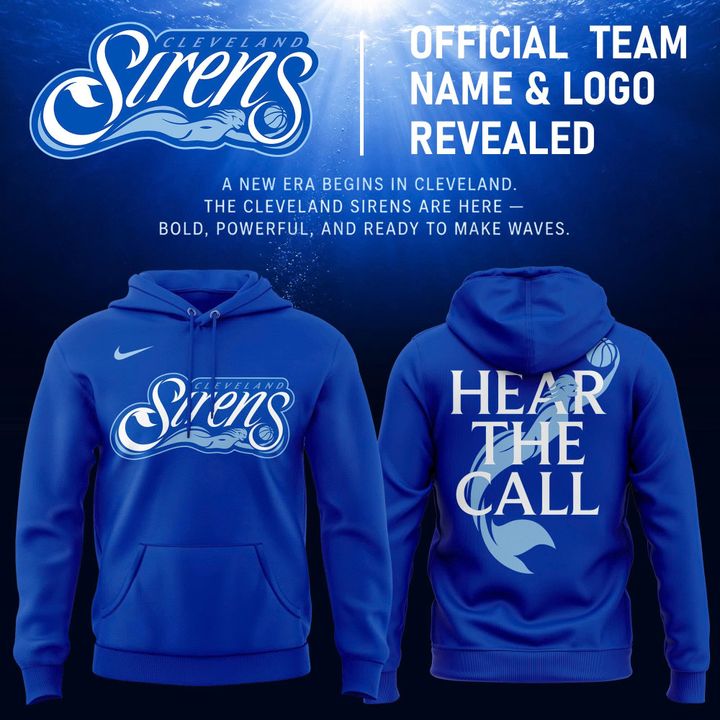 (Update Version) Cleveland Sirens Nike Blue Hoodie
