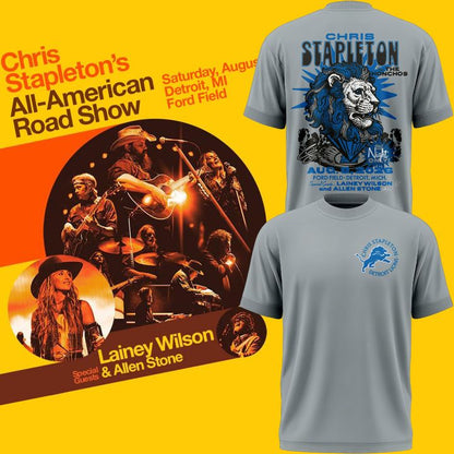 Limited Edition Chris Stapleton x Detroit Lions Event T-Shirt Gray