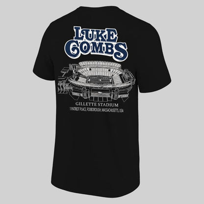 2026 Exclusives Luke Combs x New England Patriots T-Shirt Black