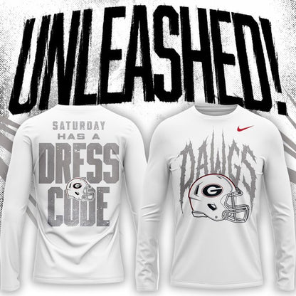 White Georgia Bulldogs Whiteout Dawgs Long Tee