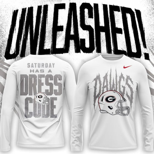 White Georgia Bulldogs Whiteout Dawgs Long Tee