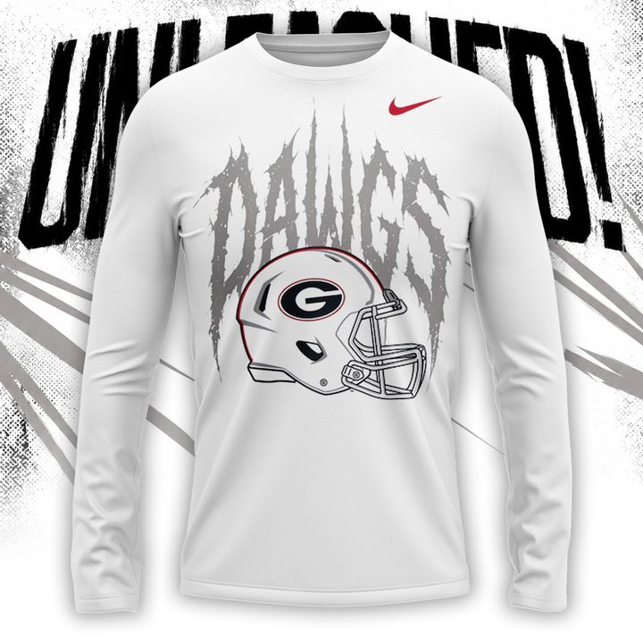 White Georgia Bulldogs Whiteout Dawgs Long Tee