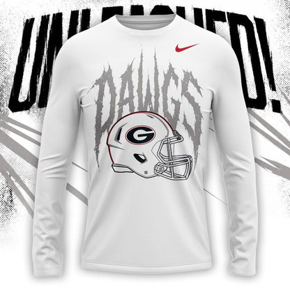 White Georgia Bulldogs Whiteout Dawgs Long Tee