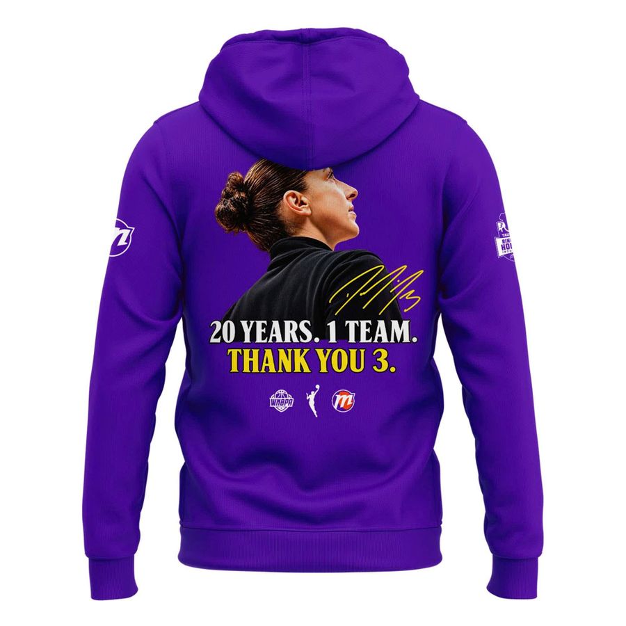 Diana Taurasi Purple Phoenix Mercury 20 Years 1 Team Portrait Hoodie