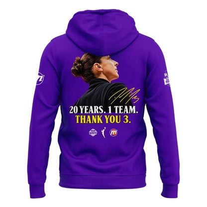 Diana Taurasi Purple Phoenix Mercury 20 Years 1 Team Portrait Hoodie