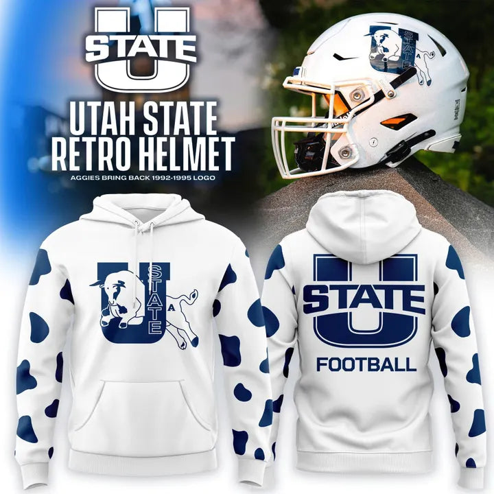 Utah State Aggies Football 1992–1995 Vintage Logo Hoodie