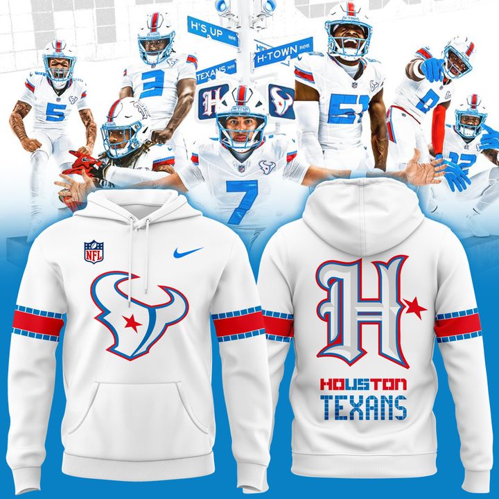 Houston Texans Rivalries By the H. For the H. 2026 Hoodie - White