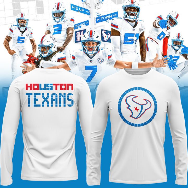 Houston Texans Rivalries By the H. For the H. 2026 Long Tee / White