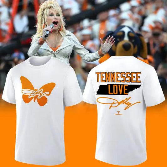 Tennessee Football - Dolly Parton White T-Shirt