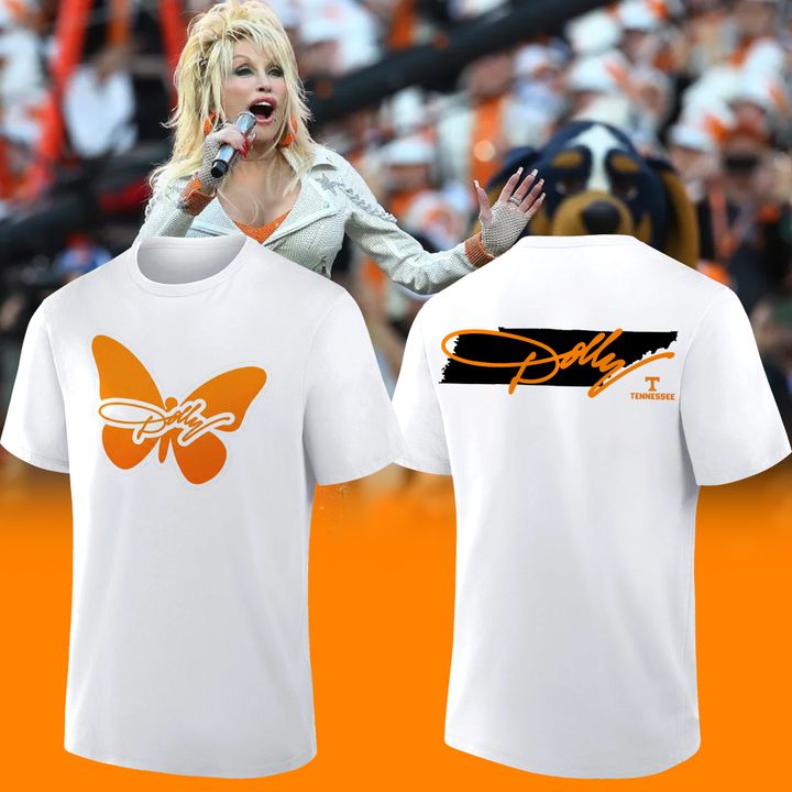 1. Tennessee Football - Dolly Parton White T-Shirt