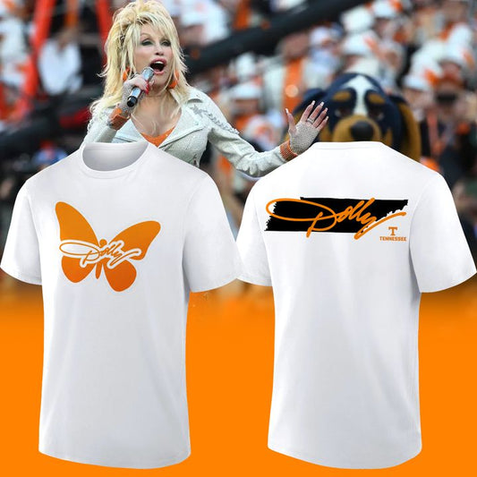 1. Tennessee Football - Dolly Parton White T-Shirt