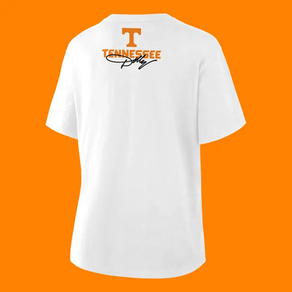 1. Tennessee Football - Dolly Parton White Women T-Shirt