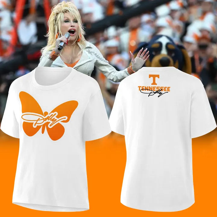 1. Tennessee Football - Dolly Parton White Women T-Shirt