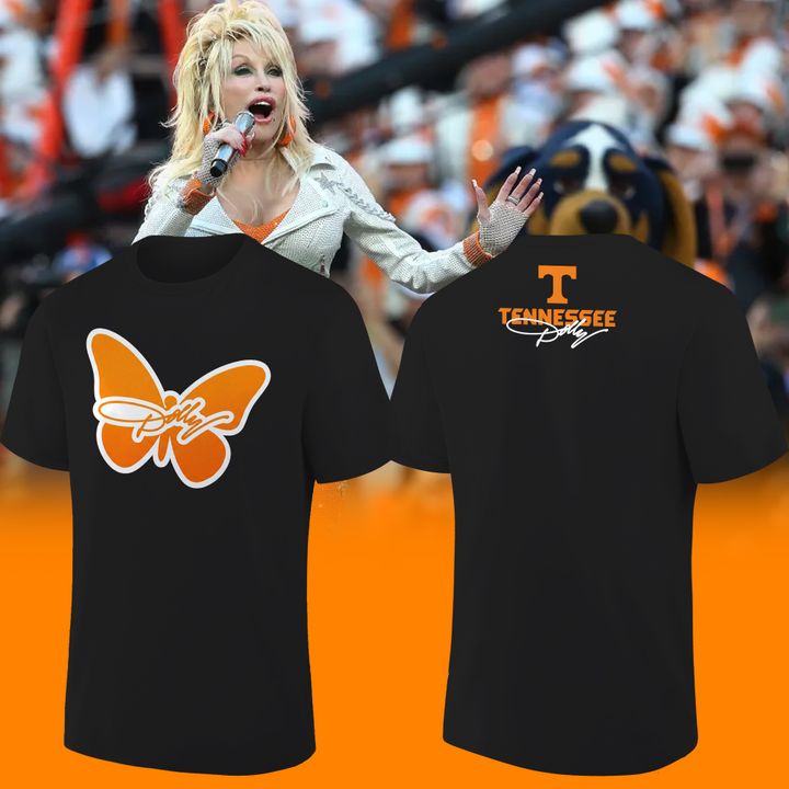 2. Tennessee Football - Dolly Parton Black T-Shirt