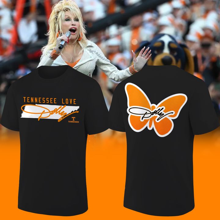 3. Tennessee Football - Dolly Parton Black T-Shirt