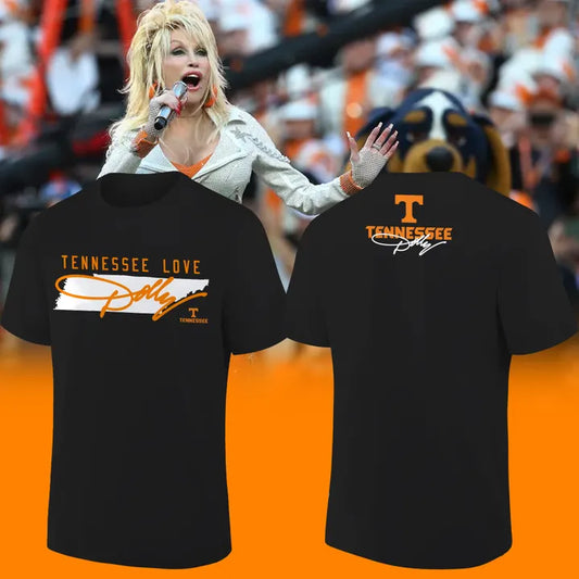 4. Tennessee Football - Dolly Parton Black T-Shirt
