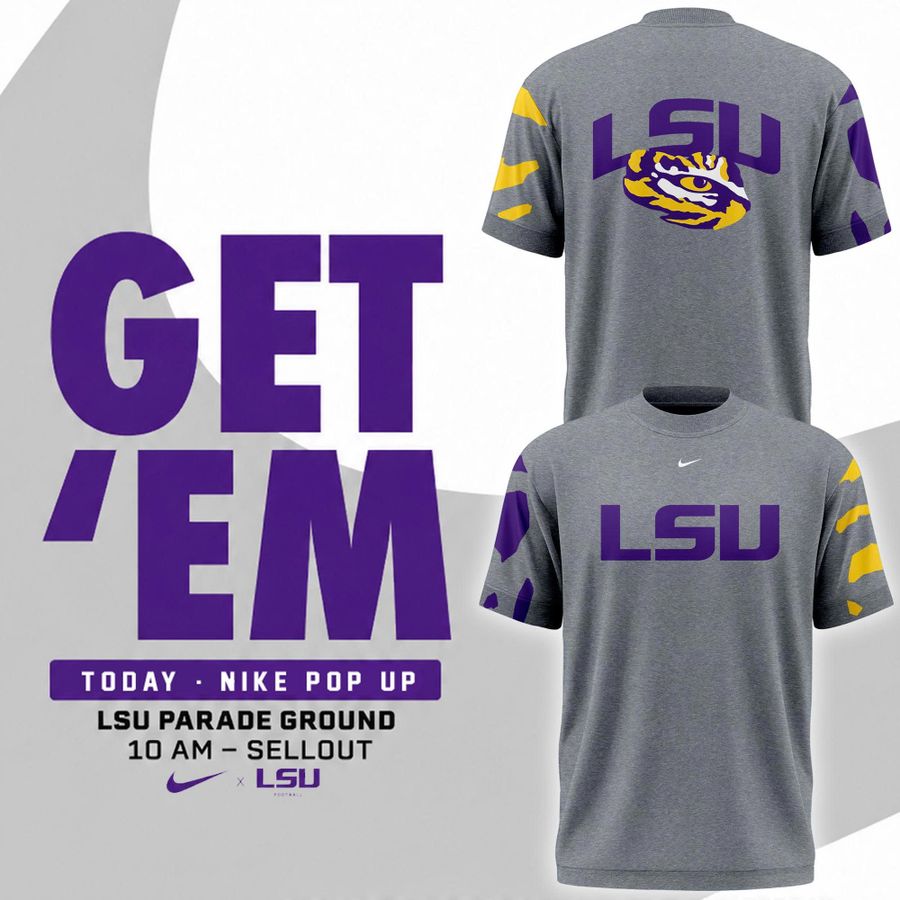 LSU x Football “Get ’Em” Camo T-Shirt