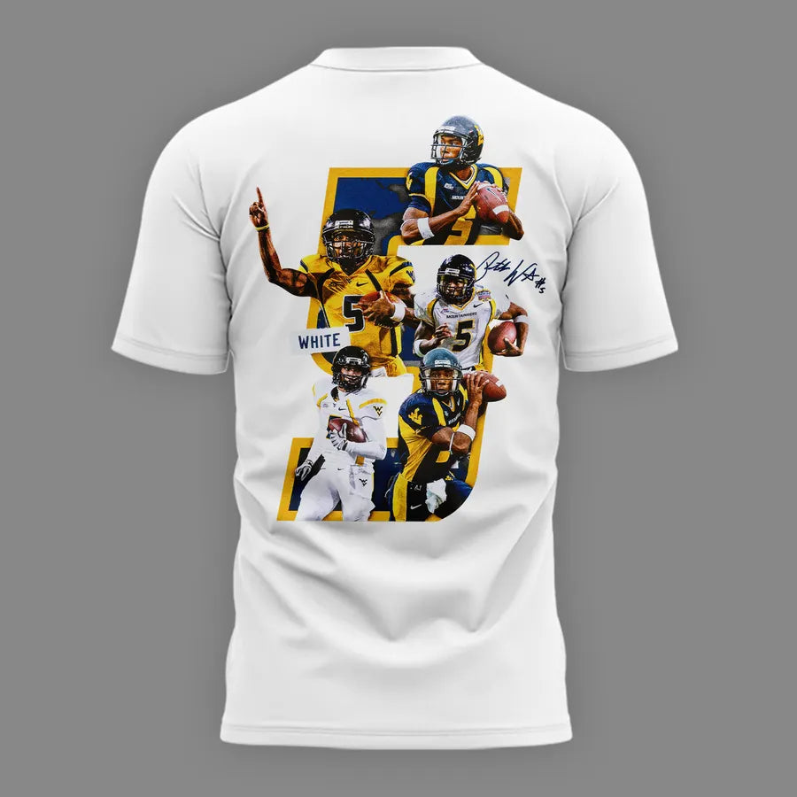 Limited Edition West Virginia Football Pat White T-Shirt 2026