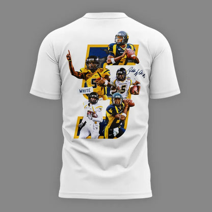 Limited Edition West Virginia Football Pat White T-Shirt 2026