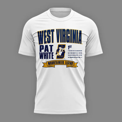 Limited Edition West Virginia Football Pat White T-Shirt 2026