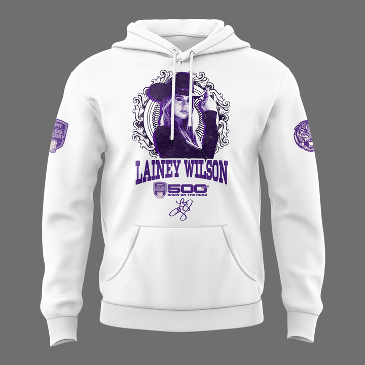 Limited Edition Lainey Wilson College GameDay White Hoodie 2026