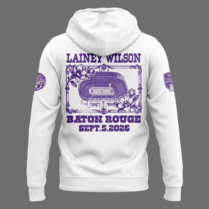 Limited Edition Lainey Wilson College GameDay White Hoodie 2026