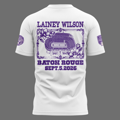 Limited Edition Lainey Wilson College GameDay White T-Shirt 2026