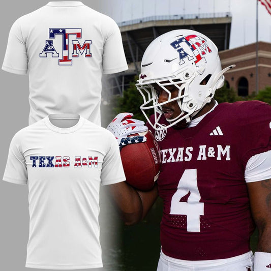 Texas A&M Football "Salute to Service" White T-Shirt