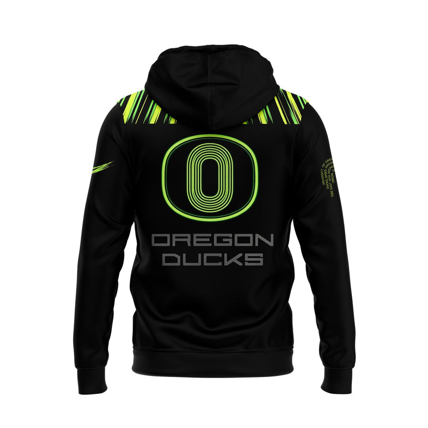 Unisex Black Oregon Football Origin of Speed Hoodie