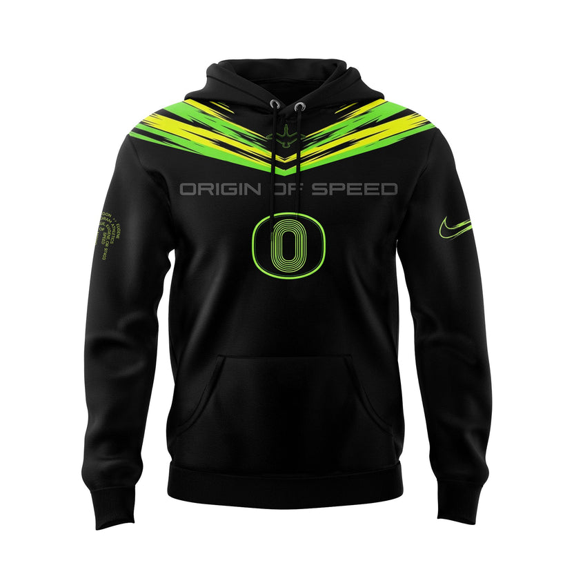 Unisex Black Oregon Football Origin of Speed Hoodie