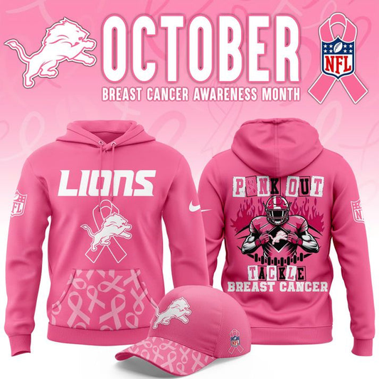 Detroit Lions Breast Cancer Awareness Pink 2026 V2