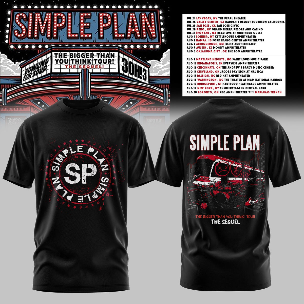 The Bigger Than You Think Tour Premium 3D TShirt – Cartoon Car Style