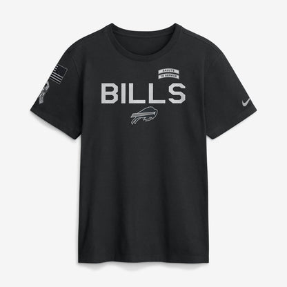 Buffalo Bills Black 2026 Salute to Service - Tshirt