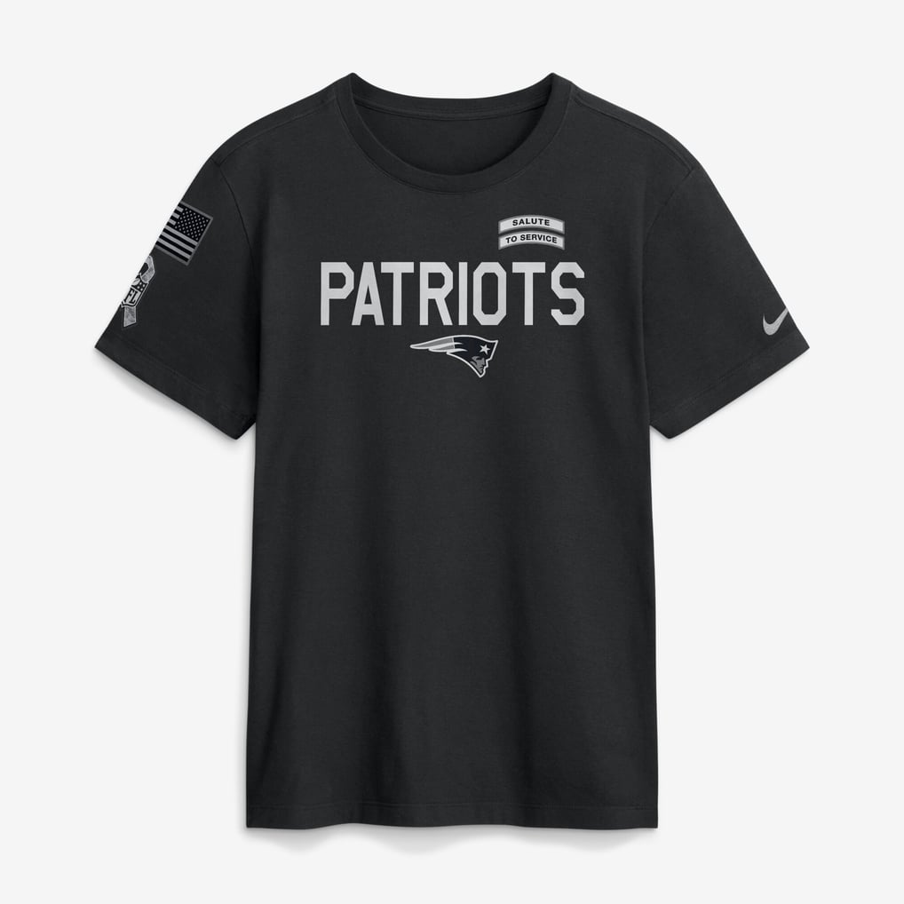 New England Patriots Black 2026 Salute to Service - Tshirt