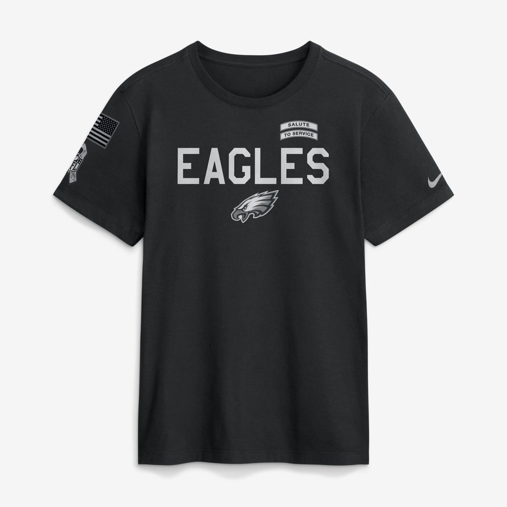 Philadelphia Eagles Black 2026 Salute to Service - Tshirt