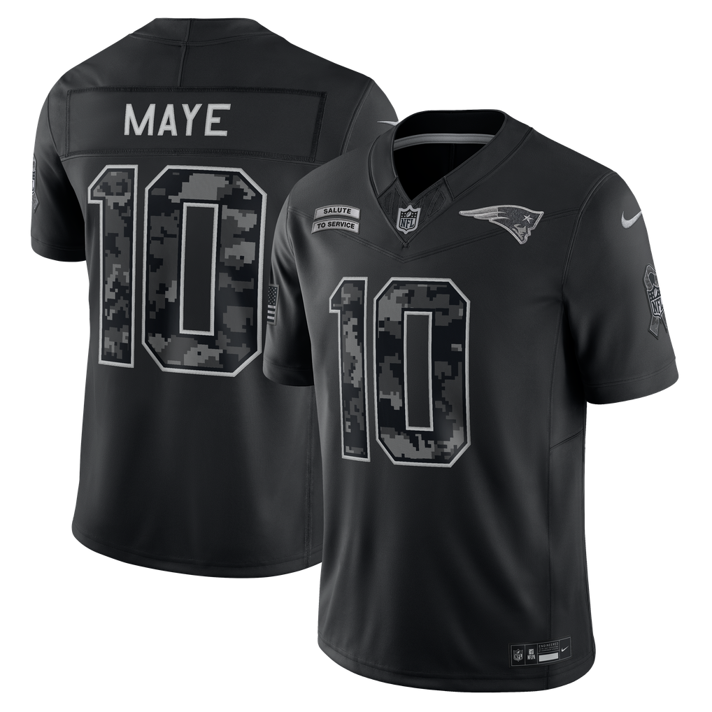 New England Patriots Black 2026 Salute to Service - Jersey