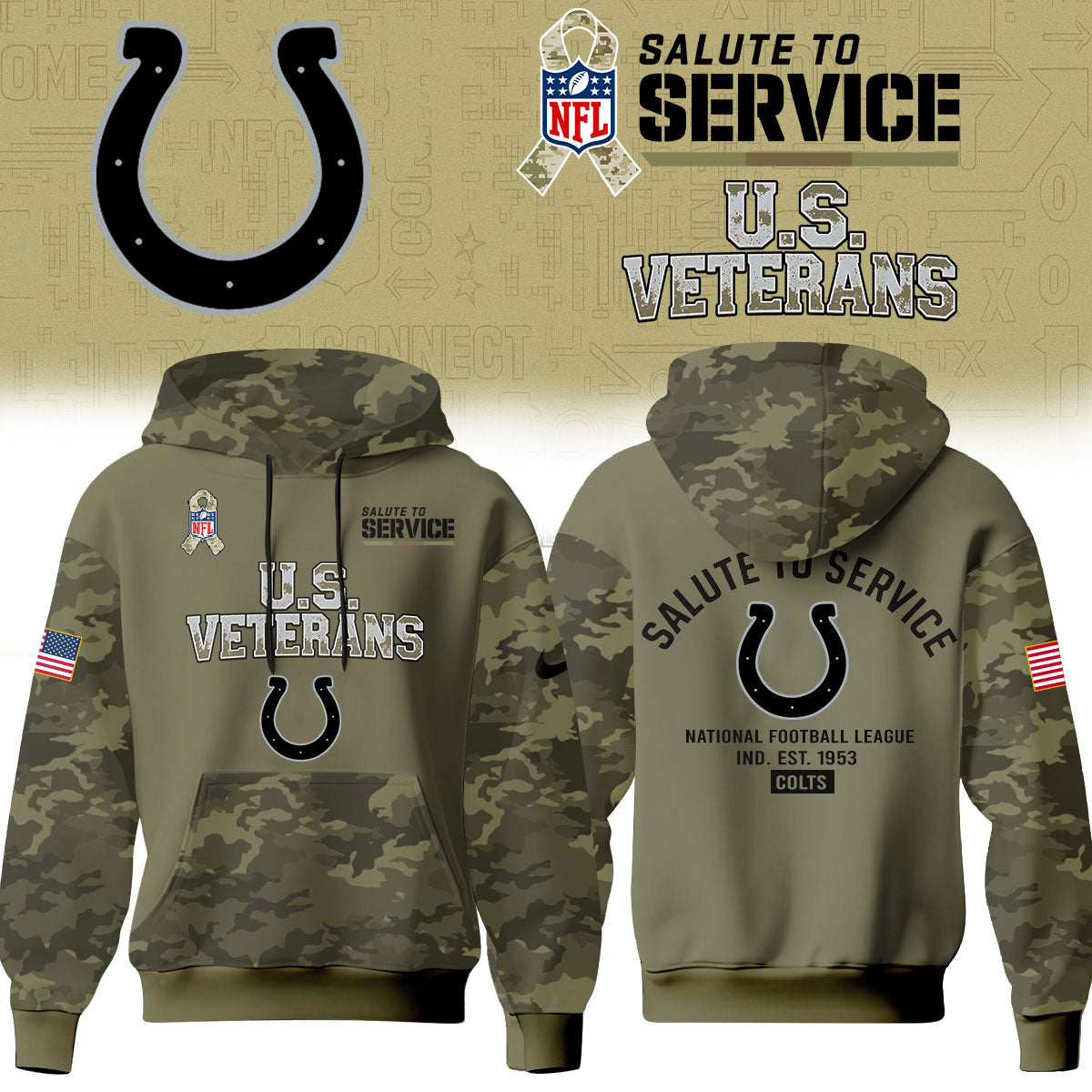 Indianapolis Colts Salute To Service 2026 – Hoodie