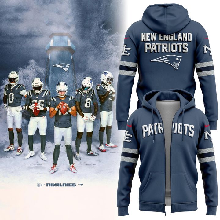 Special Edition New England Patriots zip hoodie 𝙍𝙞𝙫𝙖𝙡𝙧𝙞𝙚𝙨. For fans in 2026.