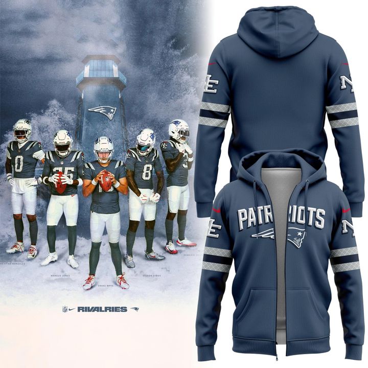Special Edition New England Patriots zip hoodie 𝙍𝙞𝙫𝙖𝙡𝙧𝙞𝙚𝙨. For fans in 2026