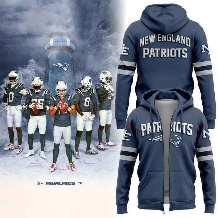Special Edition New England Patriots zip hoodie 𝙍𝙞𝙫𝙖𝙡𝙧𝙞𝙚𝙨. For fans in 2026